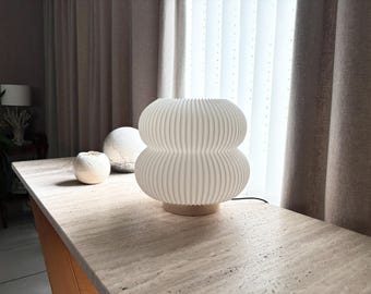 Scandinavian Design Bubble Lamp, White Organic Bedside Lamp, Decorative Lighting for Living Room and Bedroom