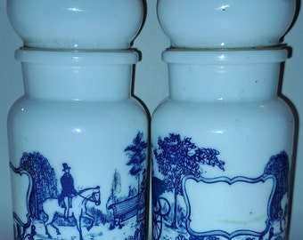 Vintage Opaline Apothekerspotten uit België