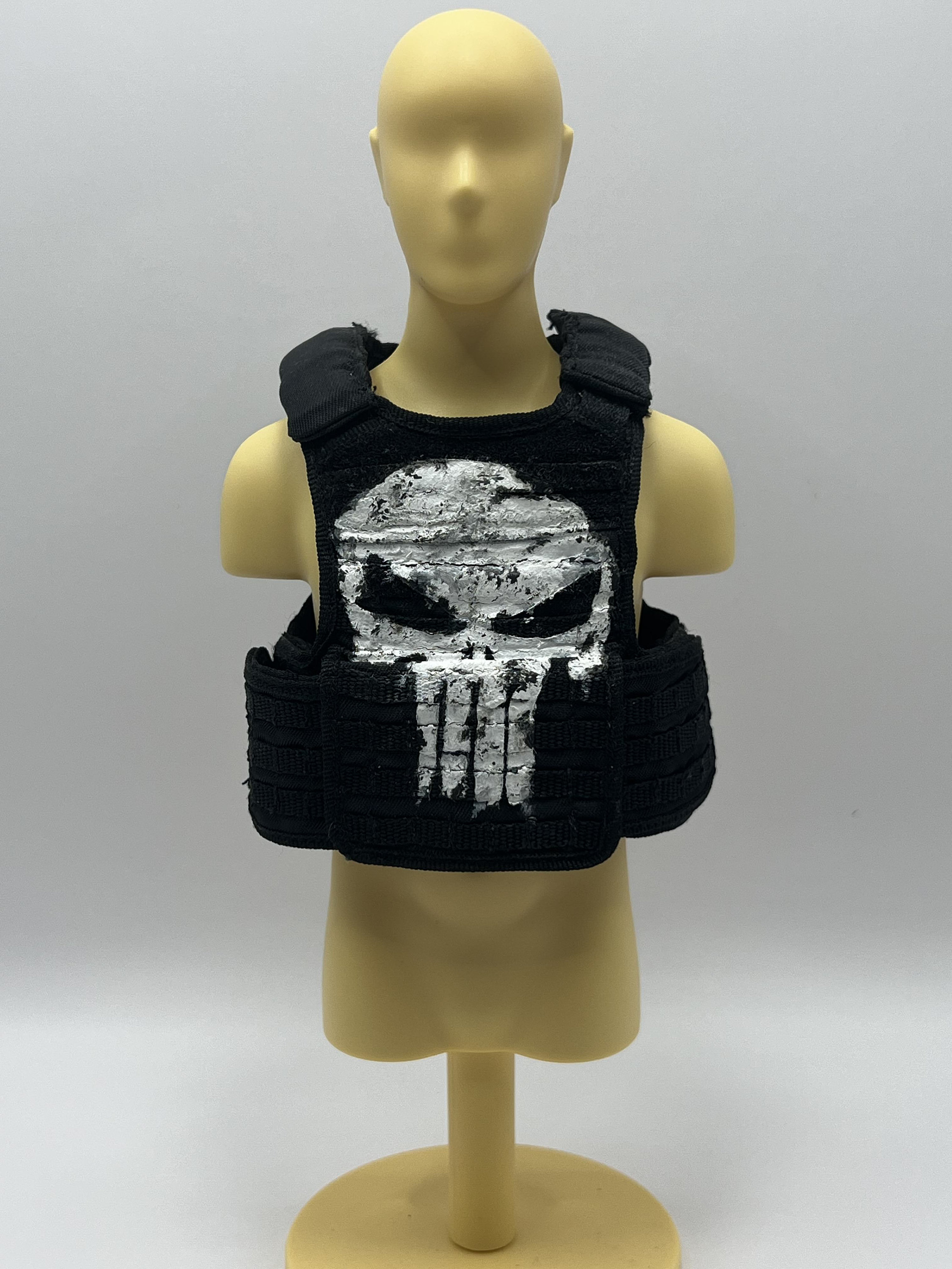 Custom 1 6 Scale Punisher Molle Combat Vest black Etsy Canada