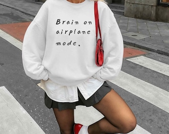Introvertiertes Humor Shirt, sarkastisches Shirt für Frauen, Urlaubsmodus Shirt, Flugzeugmodus Pullover, sarkastischer Pullover