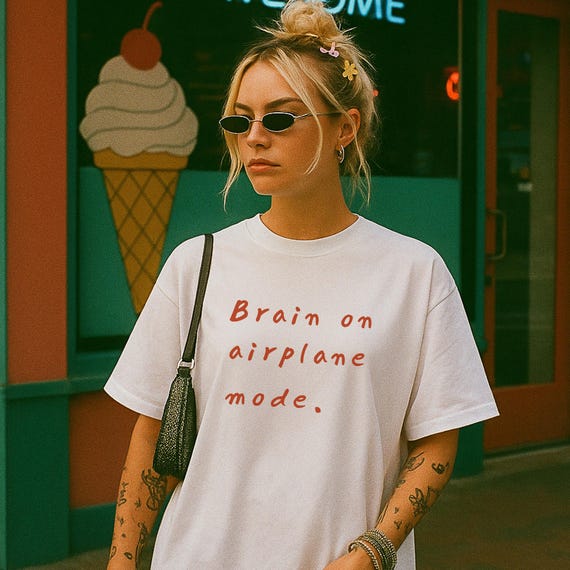 introvert humor tee, Sarcastic Shirt For Women, Vacation Mode Shirt, Airplane Mode Shirt, Mental Health Comfort Colors, Funny Humor Shirt
