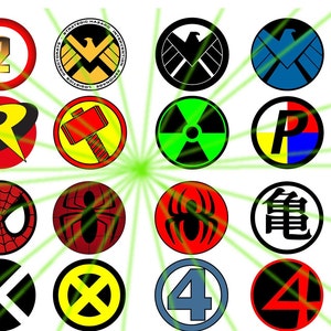 Superhero Logo SVG Icon Bundle, DC Marvel Clipart (Digital Download) image 2