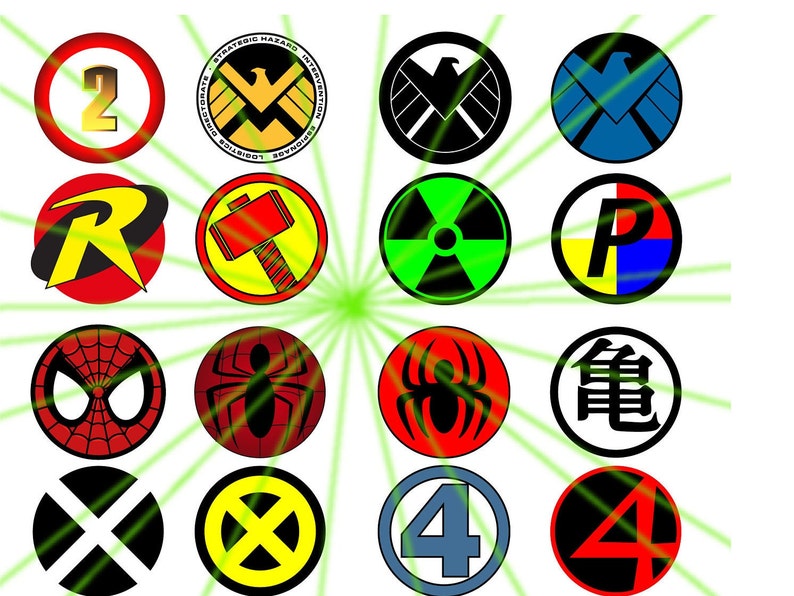 Superhero Logo SVG Icon Bundle, DC Marvel Clipart (Digital Download) image 2