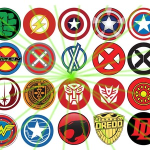 Superhero Logo SVG Icon Bundle, DC Marvel Clipart (Digital Download) image 4