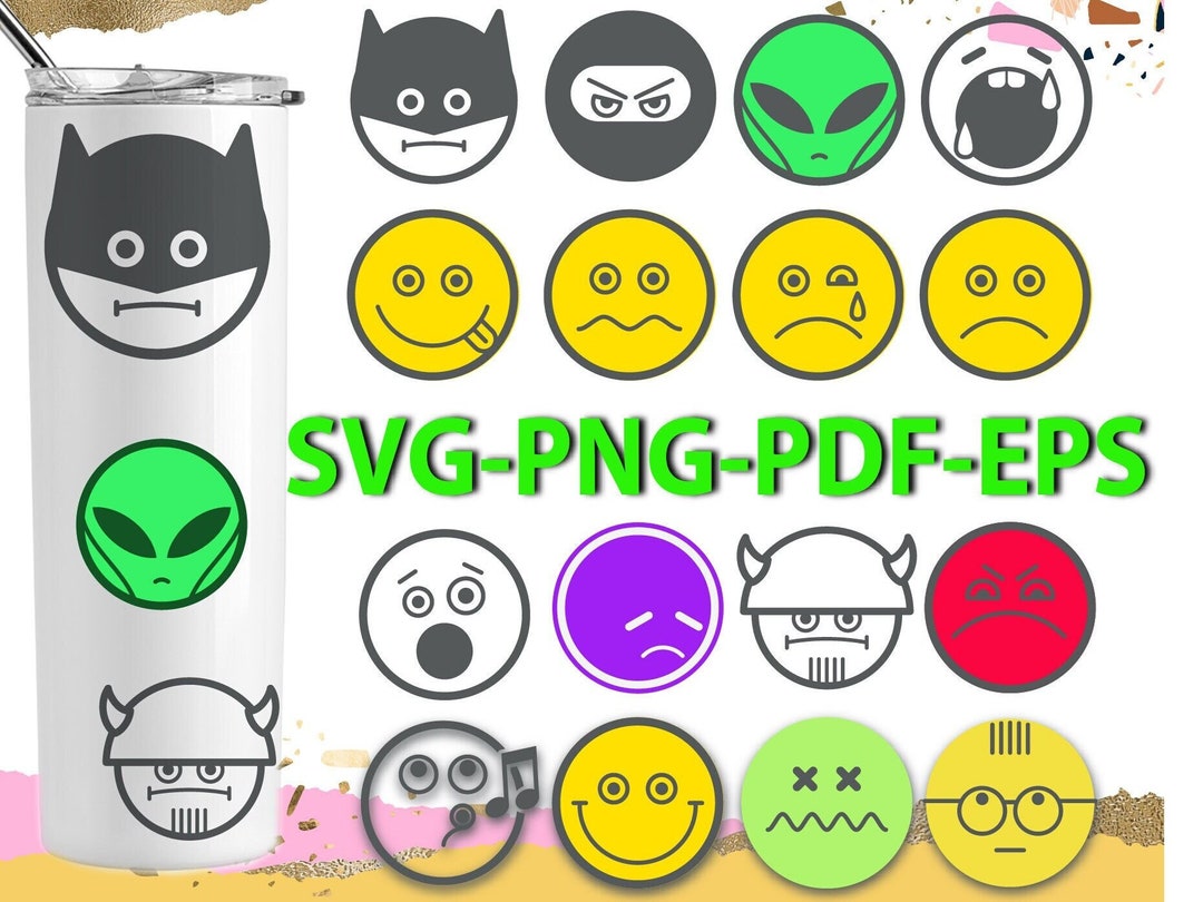 EMOJI Cricut File,emoji Clipart,emoji Svg,emoji Png,emoji Face Svg ...