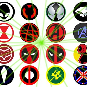 Superhero Logo SVG Icon Bundle, DC Marvel Clipart (Digital Download) image 6