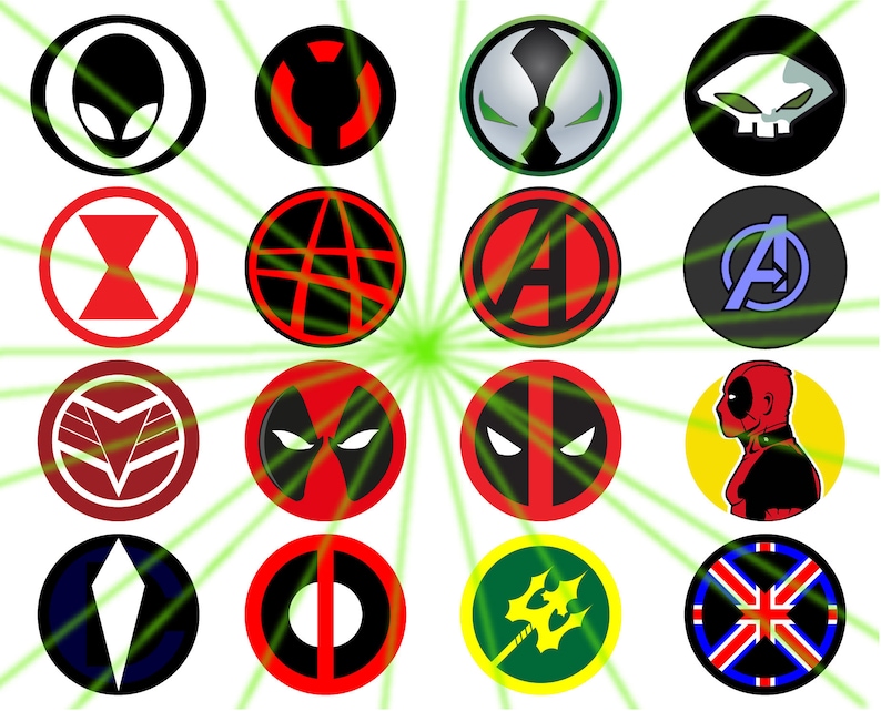 Superhero Logo SVG Icon Bundle, DC Marvel Clipart (Digital Download) image 6