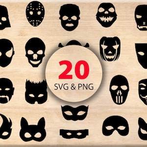 FESTIVES SYMBOL, berühmteste Superheldenmaske, Halloween-Gesichter svg, Maske SVG, festliche Karnevalikonen, Halloween-Maskensvg, Halloweenmaskensatz