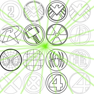 Superhero Logo SVG Icon Bundle, DC Marvel Clipart (Digital Download) image 3