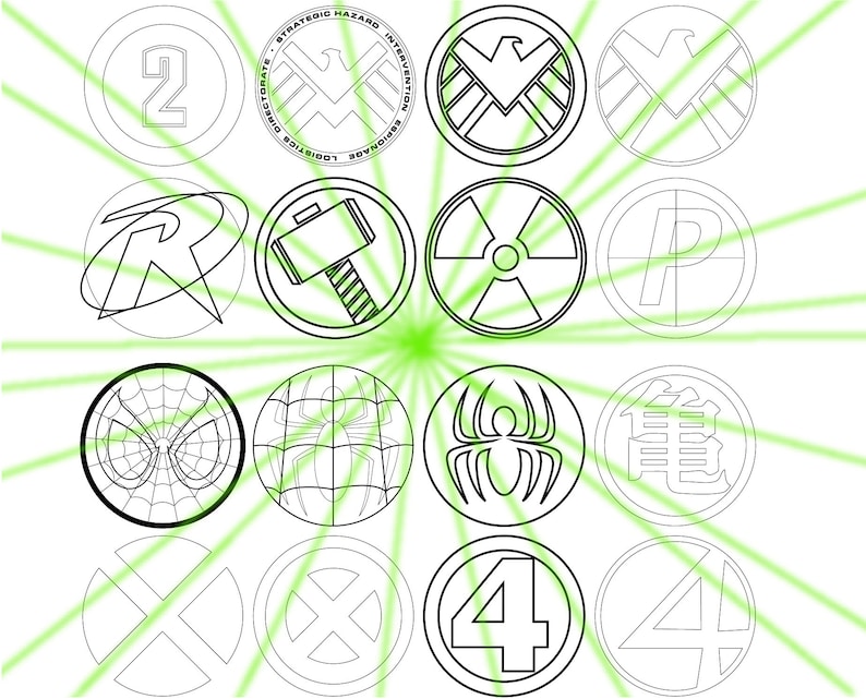 Superhero Logo SVG Icon Bundle, DC Marvel Clipart (Digital Download) image 3