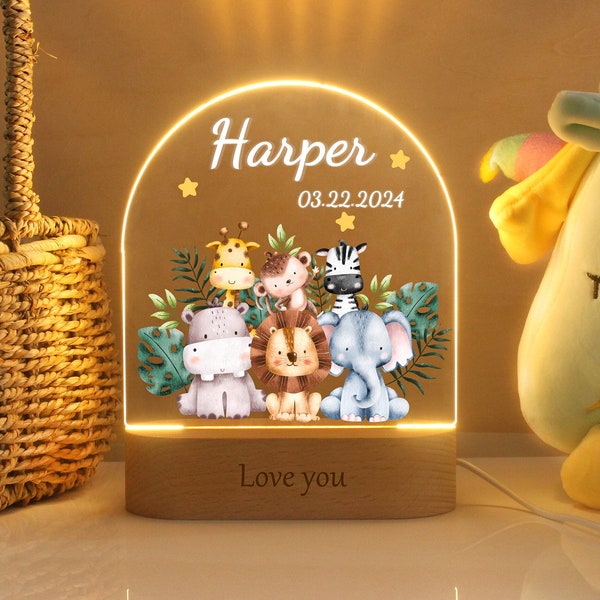 Nombre personalizado luz nocturna, regalo personalizado para bebé, luz nocturna para bebés, regalo para bebés, regalo personalizado para niños, decoración de habitaciones para niños, luz junto a la cama