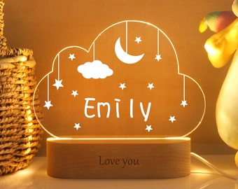 Custom Name Night Light,Personalized Gift for Baby,Baby Night Light,Baby Gift,Personalized Gift for Kids,Kids Room Decor,Bedside Light