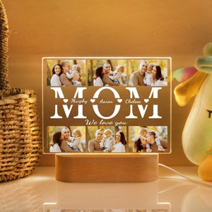 Personalisierte Foto-Collage-LED-Nachtlicht, Muttertagsgeschenk