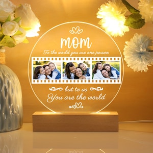 Personalisierte Foto Nachtlicht, benutzerdefinierte Foto Collage Lampe, Foto Lampe, Foto Collage Geschenk, Muttertagsgeschenk, alles Gute zum Muttertag, Geschenk für Mama