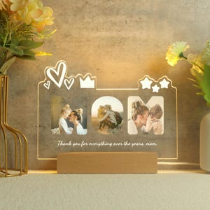 Muttertagsgeschenk, MOM Benutzerdefiniertes Nachtlicht, Geschenk für Mutter, personalisiertes Foto kundenspezifisches Nachtlicht, Mutters Foto kundenspezifisch, Geburtstagsgeschenk
