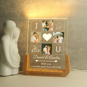 Personalized Photo Custom Night Light,Couple Gift,Birthday Gift,Couple Anniversary Gift,Gift Light For Loved Ones,Photo Splicing Night Light