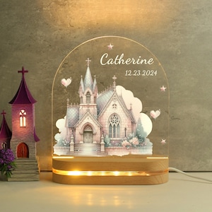 パーソナライズされた城のナイトライト：カスタム名子供部屋の装飾