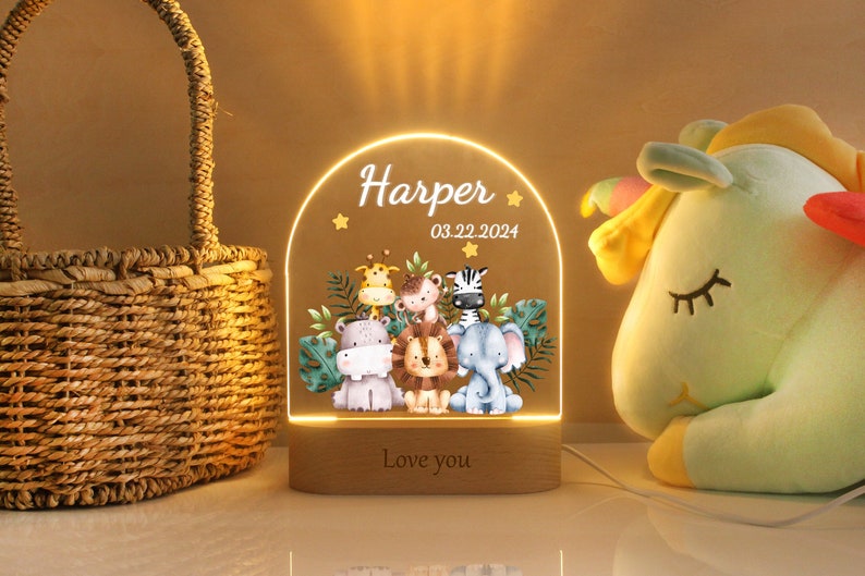 Benutzerdefinierte Name Nachtlicht, personalisierte Geschenk für Baby, Baby Nachtlicht, Baby Geschenk, personalisierte Geschenk für Kinder, Kinderzimmer Dekor, Nachttisch Licht Bild 1