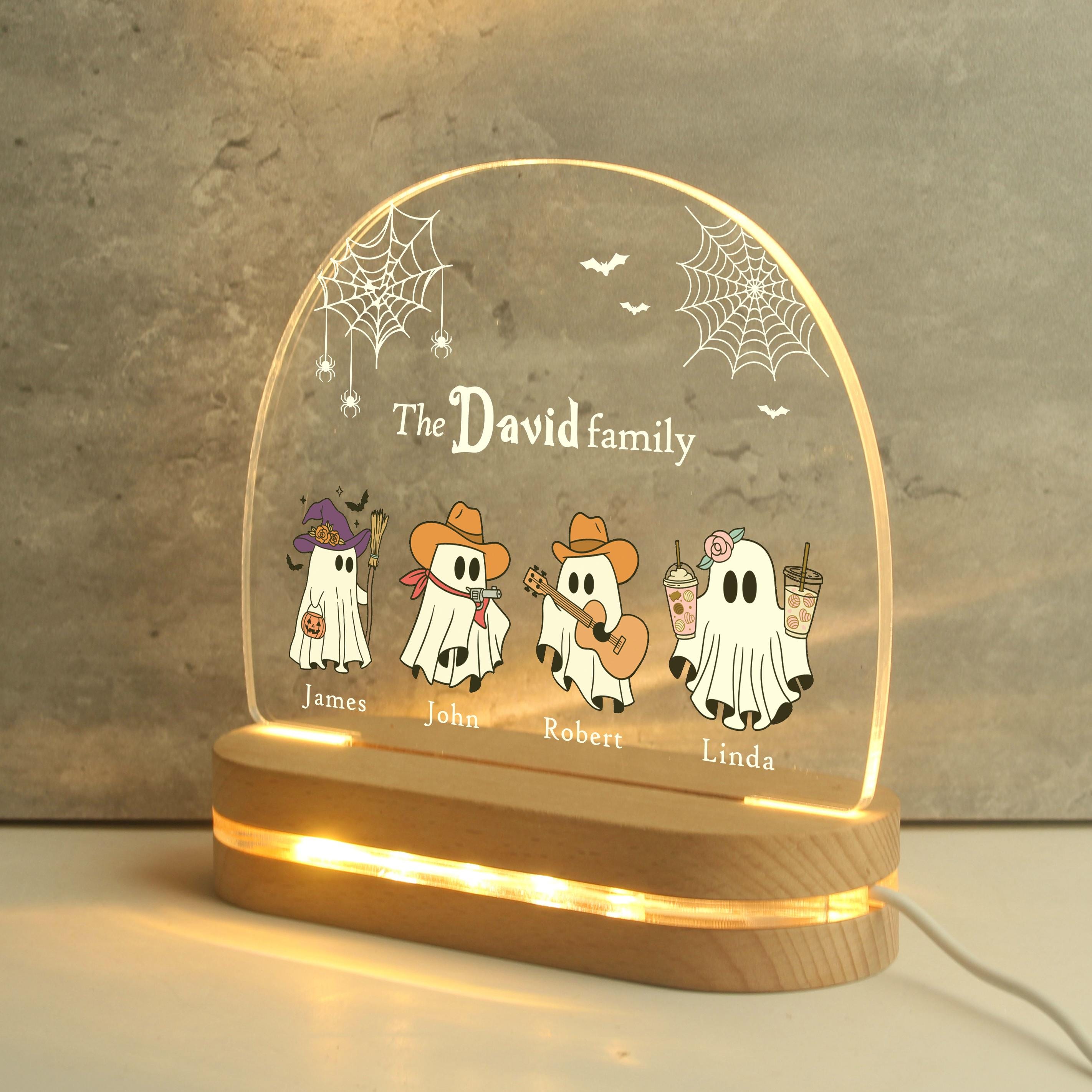 Personalized Halloween Gift Lights, Family Gift Lights, Dad's Team, Name Customized Night Lights, Birthday Gift Lights, Anniversary Gifts