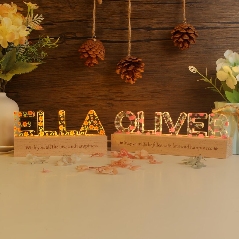 Custom Name Night Light, Personalized Home Decor, USB Powered - Etsy