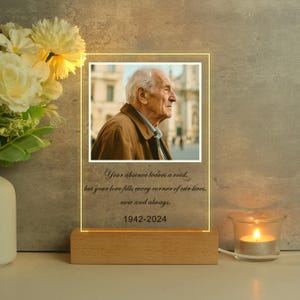 Personalisiertes benutzerdefiniertes Foto-LED-Nachtlicht, Innennachtlicht, Erinnerungslicht, Speicher-Nachtlicht, Erinnerungsgeschenk, personalisierter Text kundenspezifisch