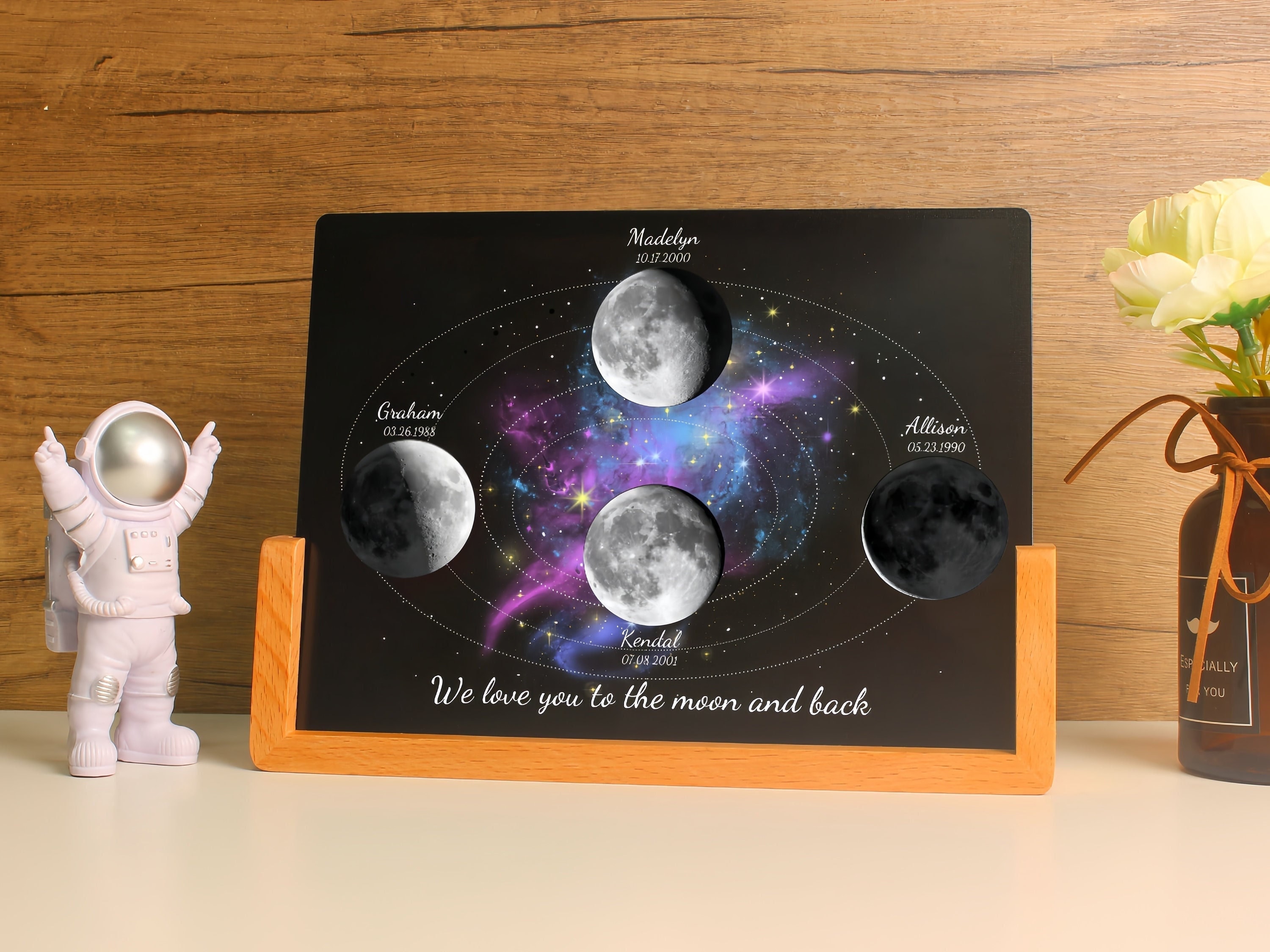 Custom Moon Phase Plaque,The Day You Were Born ,  Family Gift, Personalized Gift,  Birthday Gift