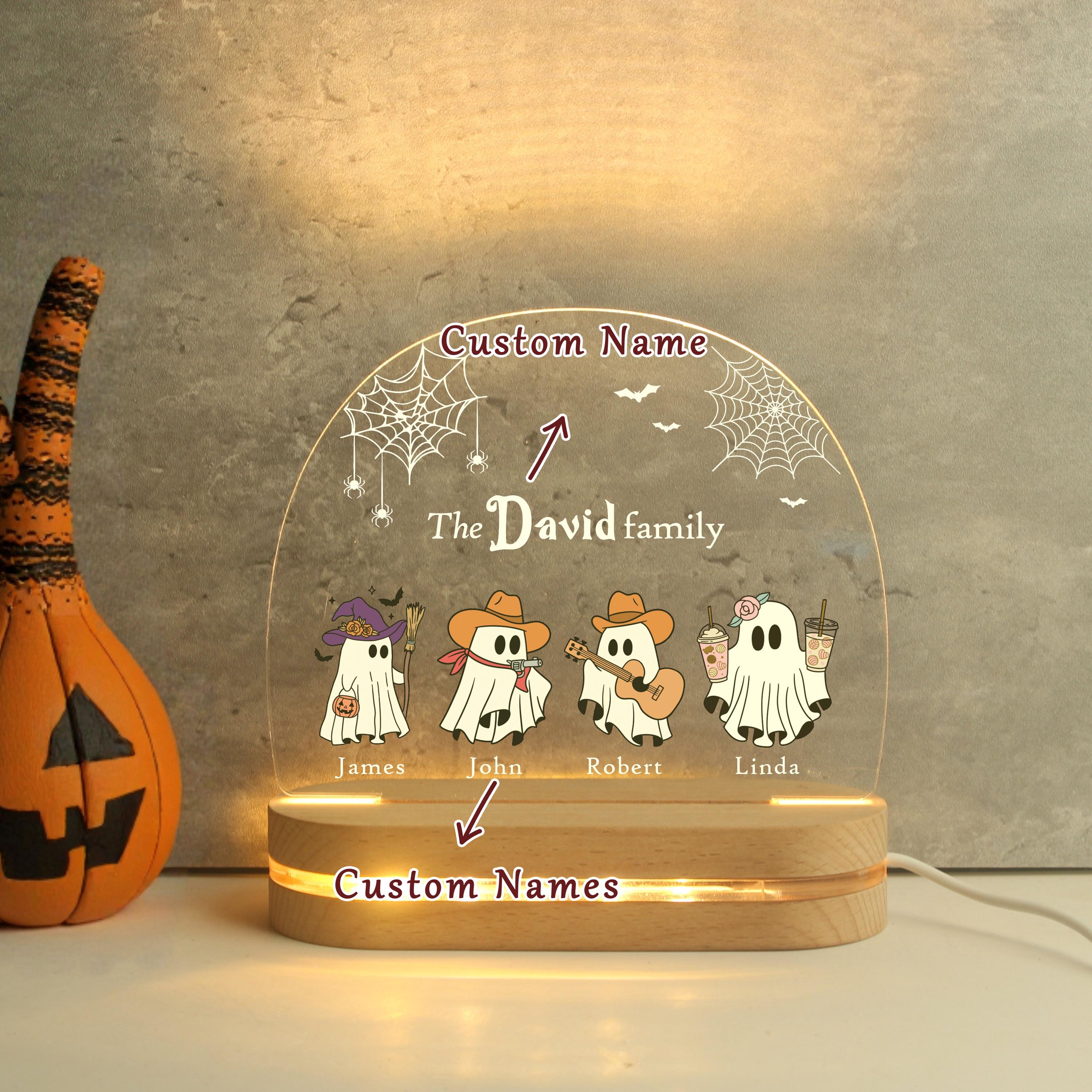 Personalized Halloween Gift Lights, Family Gift Lights, Dad's Team, Name Customized Night Lights, Birthday Gift Lights, Anniversary Gifts