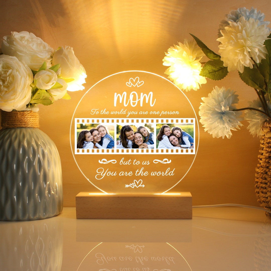 Personalized Photo Night Light,custom Photo Collage Lamp,photo Lamp, Photo Collage Gift,mother's ...