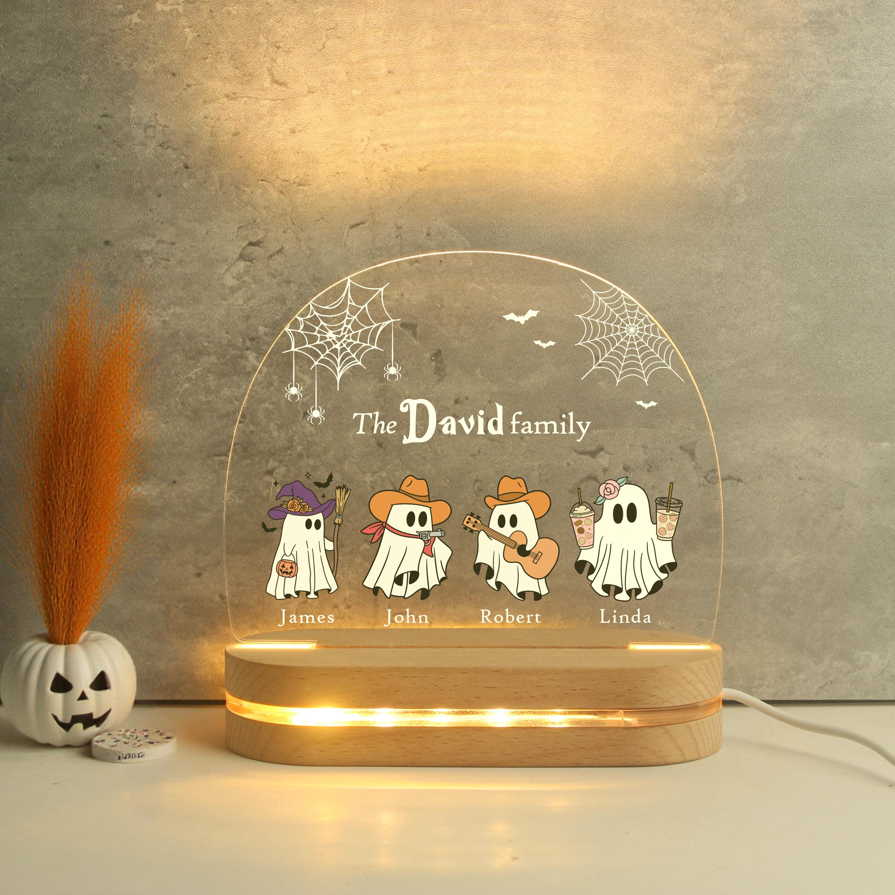 Personalized Halloween Gift Lights, Family Gift Lights, Dad's Team, Name Customized Night Lights, Birthday Gift Lights, Anniversary Gifts