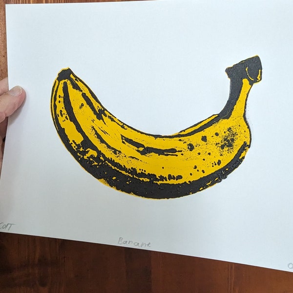 original  Linoldruck "Banane"