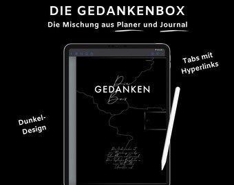 Digitaler Planer und Digitales Journal DIE GEDANKENBOX | iPad Planer | Digitales Notizbuch | Digitales Tagebuch | Für Goodnotes & Co
