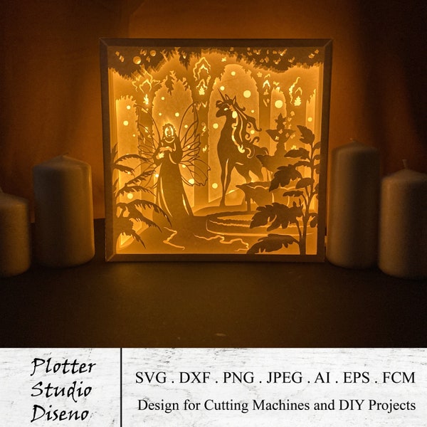 Unicorn and fairy lightbox svg, Unicorn shadow box svg, Fairy shadow box svg, Fairytale 3D Paper cut AI, 3D Papercut Light Box SVG File DIY Unicorn and fairy lightbox svg, Unicorn shadow box svg, Fairy shadow box svg, Fairytale 3D Paper cut AI, 3D Papercut Light Box SVG File DIY