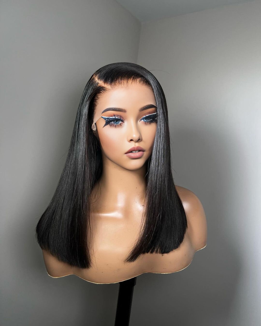 natural-black-short-bob-lace-front-wig-for-women-straight-etsy