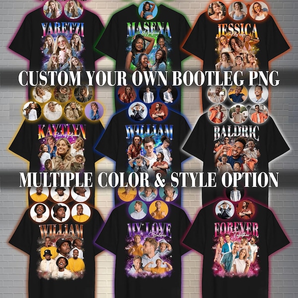 Custom Digital File, Custom Bootleg Rap Tee Png, Personalize Bootleg Shirt PNG, Gift for Girlfriend, Boyfriend, Custom Your Own Bootleg Idea