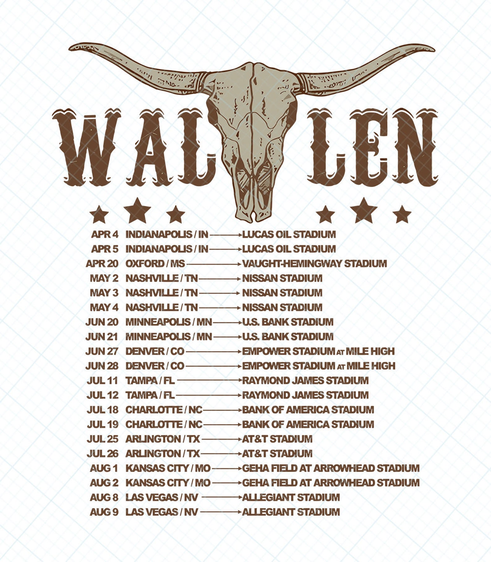 Wallen 2024 Png, One Night at A Time World Tour 2024 Png,