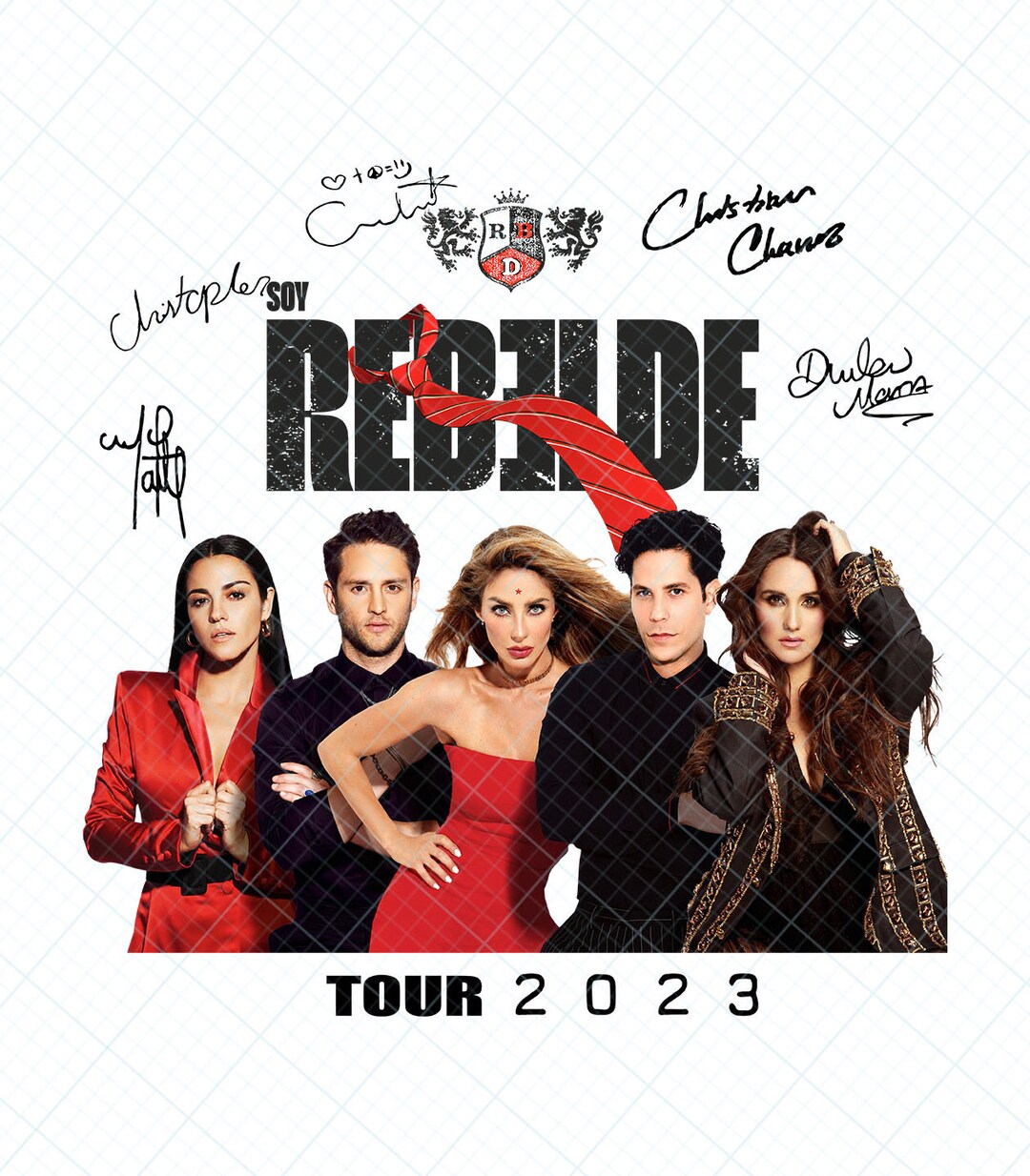 RBD Rebelde Tour 2023 Digital Png Download, Music Touring Png, RBD Band