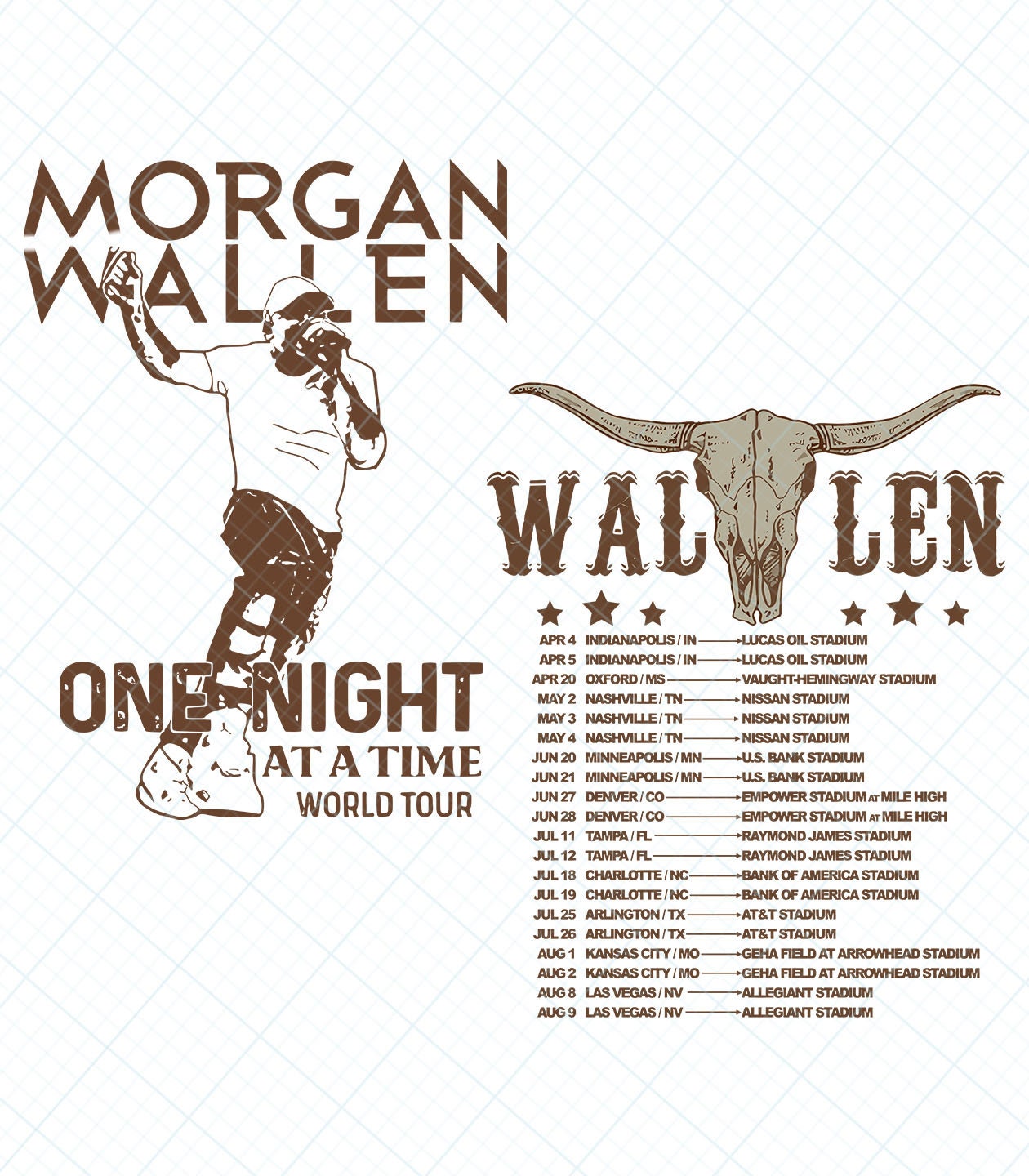 Wallen 2024 Png, One Night at A Time World Tour 2024 Png,