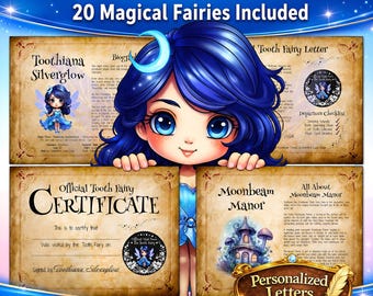 Editable Tooth Fairy Letter Bundle | 20 Printable Fairy Letters, Certificates & Magical Keepsakes