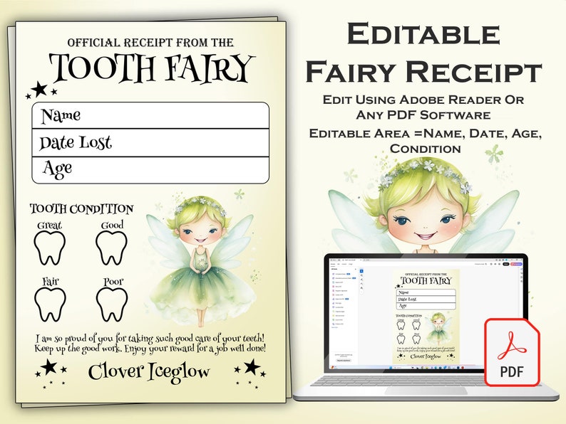 Printable Tooth Fairy Letter Certificate - Il 794xN.5939686304 Hmed 