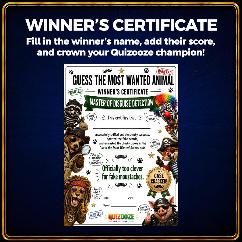 Indovina l'animale travestito: quiz con immagini, divertente gioco per feste (download digitale) immagine 3