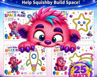 Space Playdough Mats | 25 Preschool Fine Motor Activities (Digital Download)