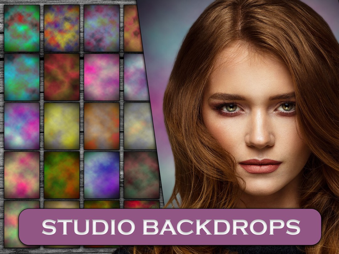 20 Portrait Digital Backgrounds, Studio Backgrounds, Overlays