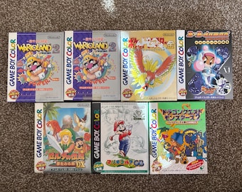 Gameboy Color Games with authentic box and manuals.