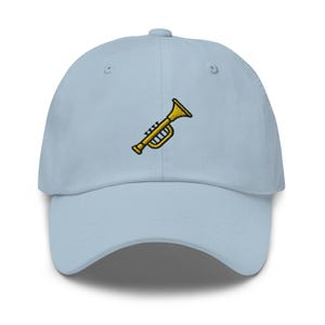 Trumpet Embroidered Dad Hat, Music Lover Gift, Adjustable Baseball Cap, Unisex Low-Profile Design, Perfect for Everyday Wear