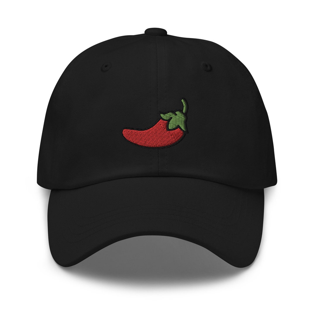 Red Chilli Pepper Dad Hat, Embroidered Hot Pepper Baseball Cap for Spicy Food Lovers, Habanero