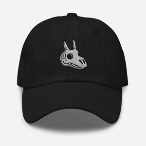 Unique Dinosaur Skull Embroidered Dad Hat, Unisex Adjustable Baseball Cap, Perfect Gift for Dinosaur Lovers, Unique Headwear