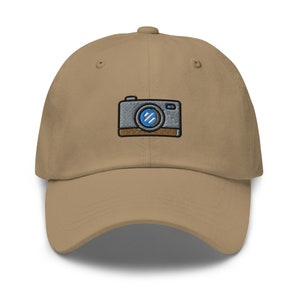 Photo Camera Dad Hat, Embroidered Vintage Retro Baseball Cap, Analog Film Canon Nikon Unisex 6panel Multiple Colors, Funny Photographer Gift