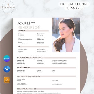 Modelling Resume Template for Actors 8x10 Resume Musical Theatre Industry Standard Actor Resume Acting CV for Castings Kids Acting Resume