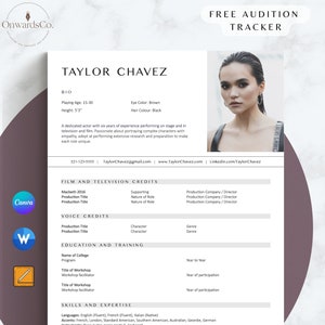 Actor Resume Template Dancers 8x10 Canva Actor Template Film Kids Acting Resume Template Word Easy to Edit Template for Castings Auditions