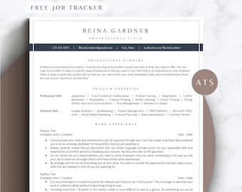 ATS-vänlig modern jobbansökningsverktygslåda Curriculum Vitae Professionell CV-mall Redigerbart CV-format Ledningsjobb 2023